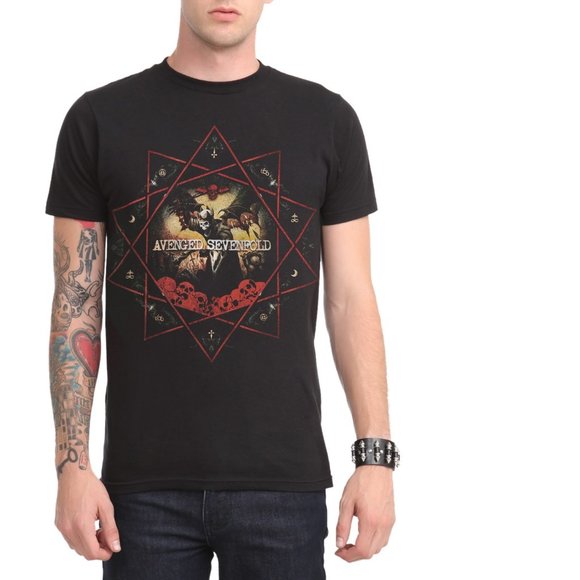 Avenged Sevenfold Decagram Logo A7X metal rock Official T-Shirt M NWT - Picture 1 of 2